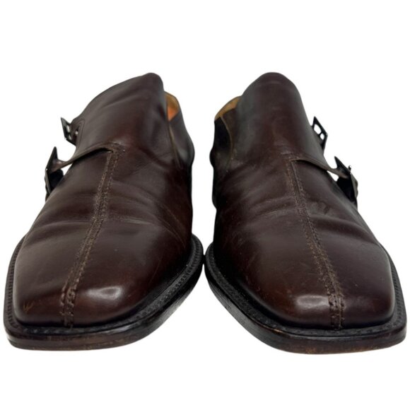 Mezlan Quattro Double Monk Strap Dress Shoe 11.5 Calfskin Leather Handmade Spain - Picture 3 of 7